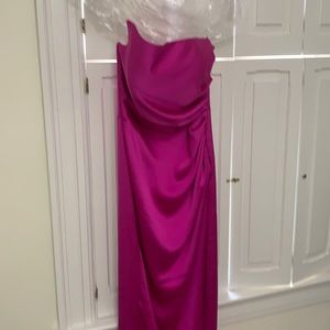 Tarik Ediz - Style 51147 - Fuchsia full length prom dress